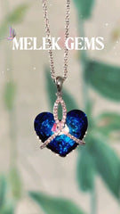 Collar Corazón Noche Azul Rey