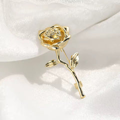 Broche de Rosa Dorada