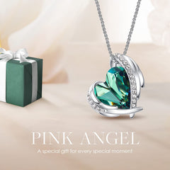 Collar Grandeza de Amor verde - Corazón Swarovski