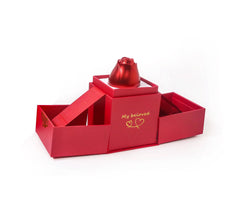 Caja con Rosita para Anillo y Collar