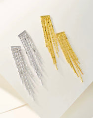Aretes Cascada Dorado