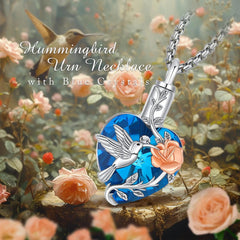 Hummingbird Memorial Urn for Ashes and Flowers