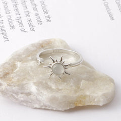 Silver Spinning Sun Ring 