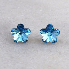 Sky Blue Flower Earrings