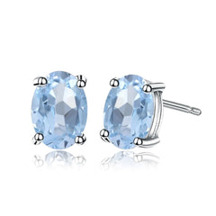 Oval Topaz Studs 