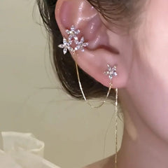 One Sided Earcuff - Hanging Flowers 