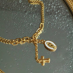 Necklace of the Virgin of Guadalupe and Crucifix