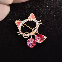 Broche de Gato Rosado