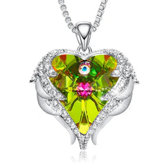 Corazón con Alas Verde Tornasol