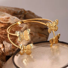 Brazalete de mariposas doble pequeño