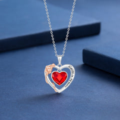 Red &amp; Pink Heart Necklace 
