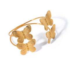 Brazalete de mariposas doble grande