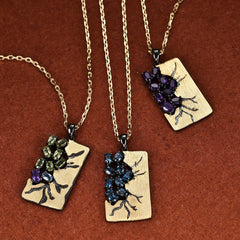 Tree of Life Root Set with Peridot, Amethyst and Topaz