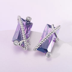 Purple Millenia Studs
