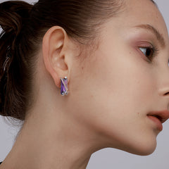Purple Millenia Studs