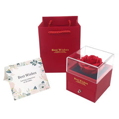 Caja con Rosa Roja 🌹 - cuadrada