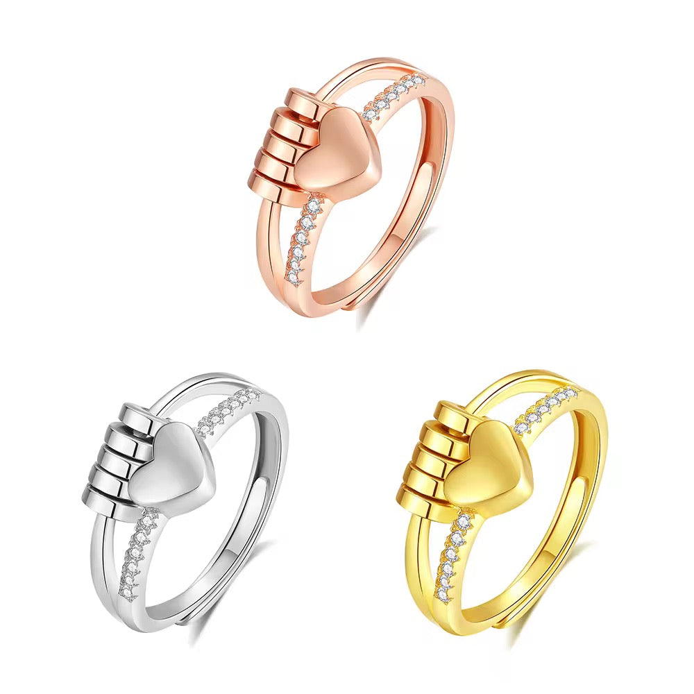 Anillo de corazón anti-estrés