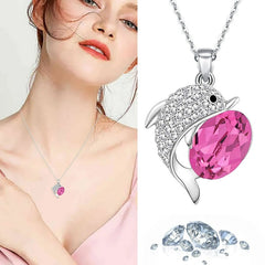 Delfín rosado Cristales Swarovski