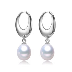 Aretes Colgantes con Perlas Naturales