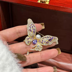 Broche de Mariposa morada