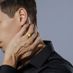 Golden ring with edge