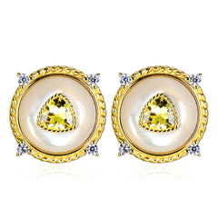 Pearl Sun Earrings