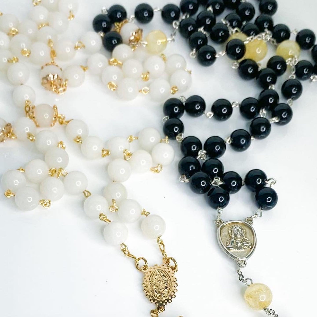 White Jade Rosary 