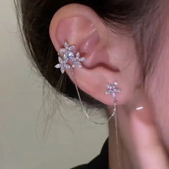One Sided Earcuff - Hanging Flowers 