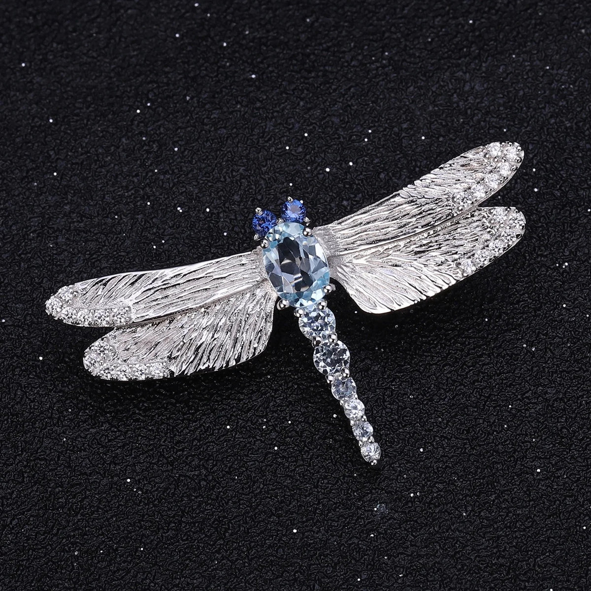 Collar y Broche de Libélula del Cielo