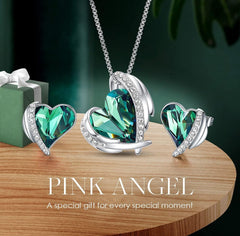 Set Grandeza de Amor verde - Corazón Swarovski