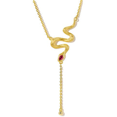 Collar Snake con Rubí de lab