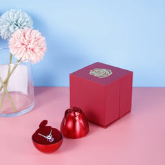 Caja con Rosita para Anillo y Collar