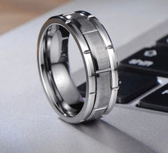 Abstract Silver Ring 