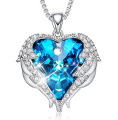 Corazón con Alas Azul Océano