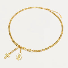 Necklace of the Virgin of Guadalupe and Crucifix
