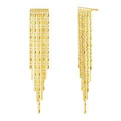 Aretes Cascada Dorado
