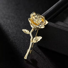 Broche de Rosa Dorada