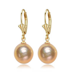 Aretes Colgantes con Perlas Naturales