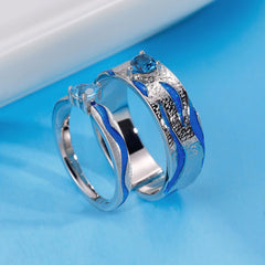 Sea Waves Couple Rings 🌊 