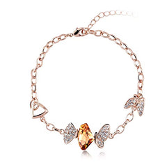 Swarovski crystal amber bracelet