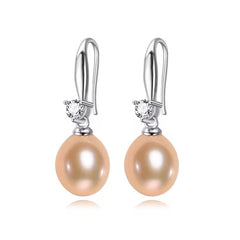 Aretes Colgantes con Perlas Naturales