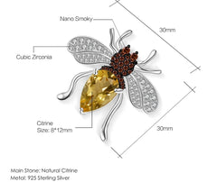 Broche de Abejita Citrino