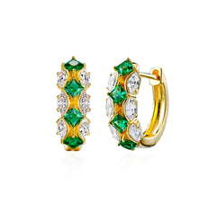 Marquise Hoops with Spinel