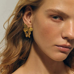 Set de mariposas: collar, pulsera, anillo y aretes