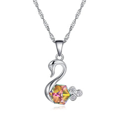 Collar cisne con cubo tornasol