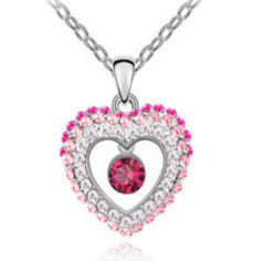 Pink heart Swarovski crystals
