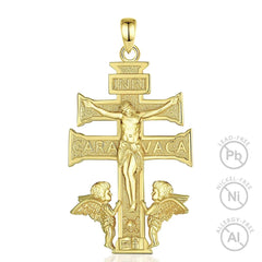 Cruz de Caravaca dorada