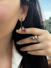 Fire Flower Set with Citrine