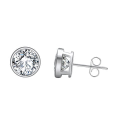 Large round stud earrings 
