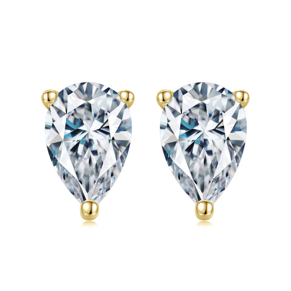 Drop Stud Earrings - Gold 